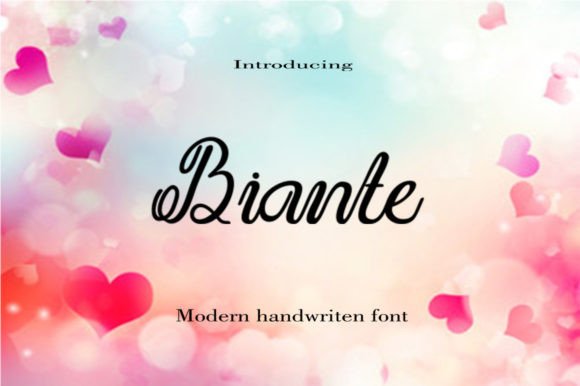 Biante: A Sweet Cursive Handwritten Font for Web Design