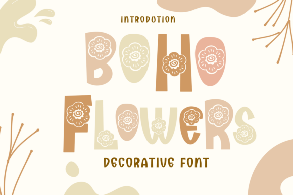 Boho Flowers: A Decorative Font for Creative Branding