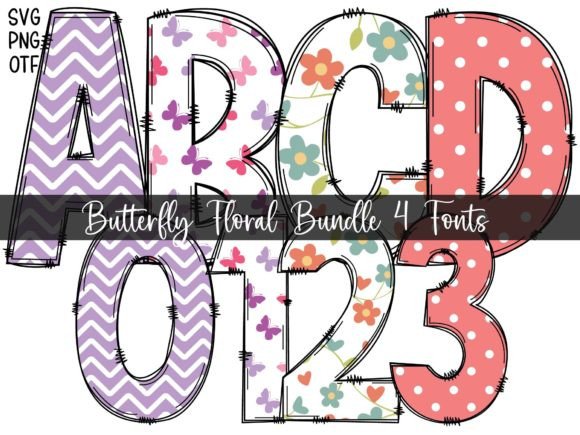 Butterfly Floral: A Whimsical Color Font for Editorial Design