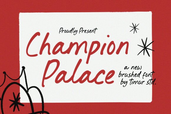 Champion Palace: A Bold Brushed Font for Marketers