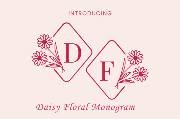 Daisy Floral Monogram: A Charming Decorative Font