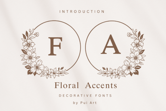 Floral Accents Monogram: An Elegant Editorial Typeface