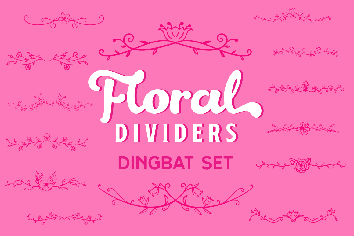 Floral Dividers Dingbat Set: The Ultimate Creative Font