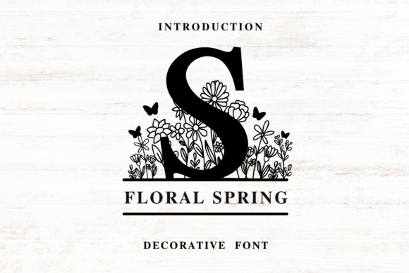 Floral Spring Monogram: A Refined Font for Makers