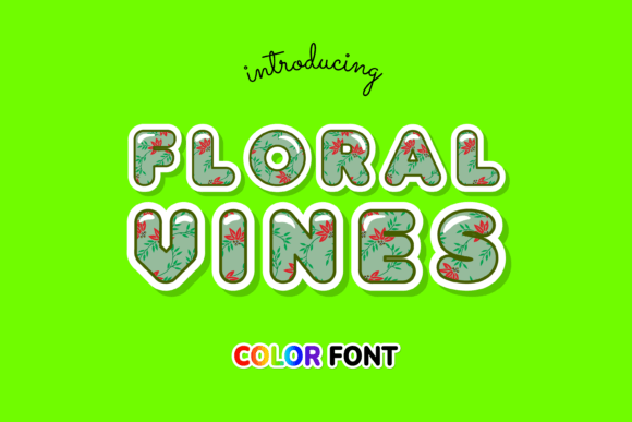 Floral Vines: A Botanical Color Font for Makers