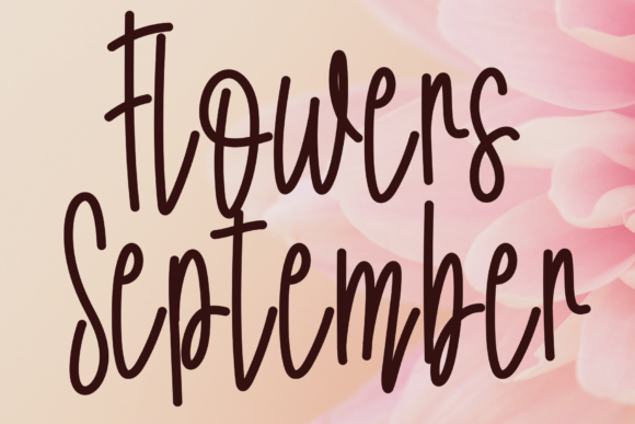 Flowers September: A Handwritten Font for Your Brand
