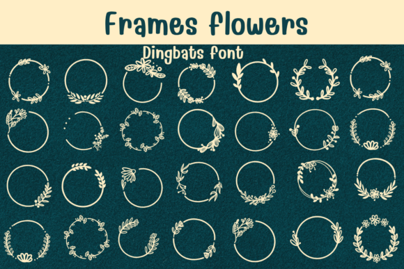 Frames Flowers: A Botanical Dingbat Font for Editors