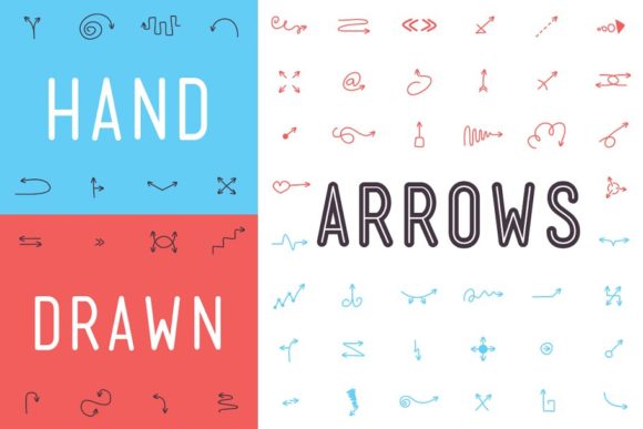 Hand Drawn Arrows: A Quirky Dingbats Font for Crafty Creators and Small Business Sellers