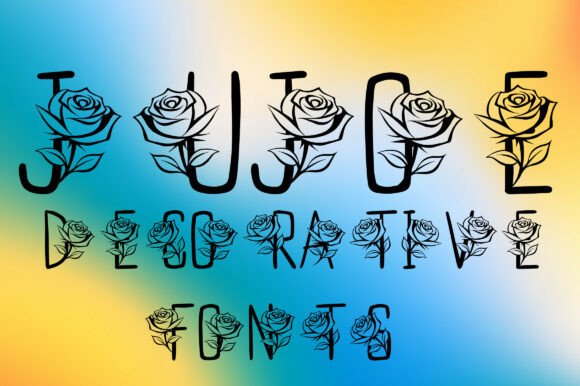 Jujoe: A Floral-Inspired Decorative Font for Crafters & Product Designers