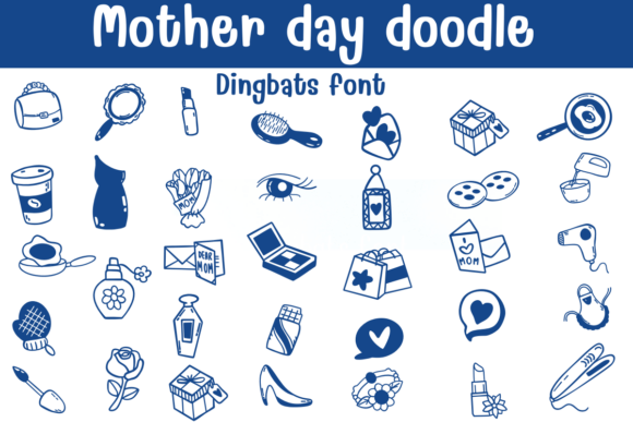Mother Day Doodle: A Heartfelt Dingbats Font for Branding