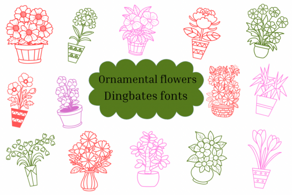 Ornamental Flowers Font: A Sketch-Style Dingbat for Creative Editorial Design
