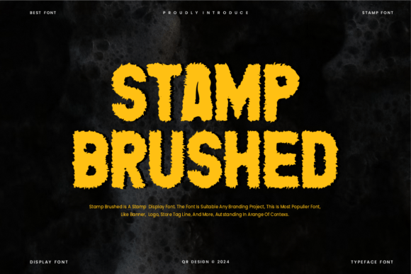 Stamp Brushed: A Bold Decorative Font for Makers