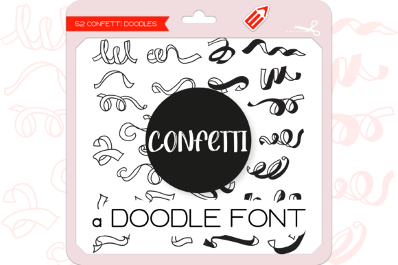 The Confetti: A Cute Dingbats Font for Crafters and Product Designers