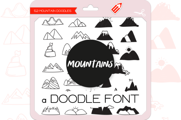The Mountains: A Cute Dingbats Font That Elevates Small Business Branding